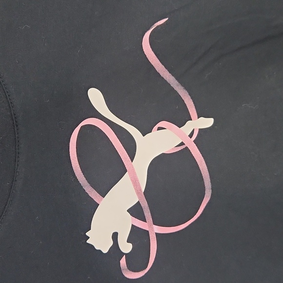 NEW Girls Puma Long Sleeve Black Pink Top Size Large (12-14) - Picture 2 of 5